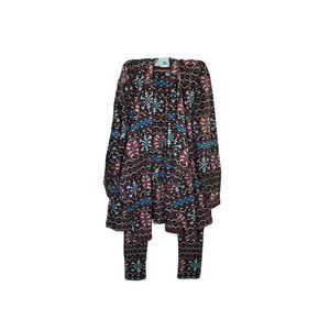 Cuddl duds women’s 2 piece, fleece pants and hooded robe set S/M